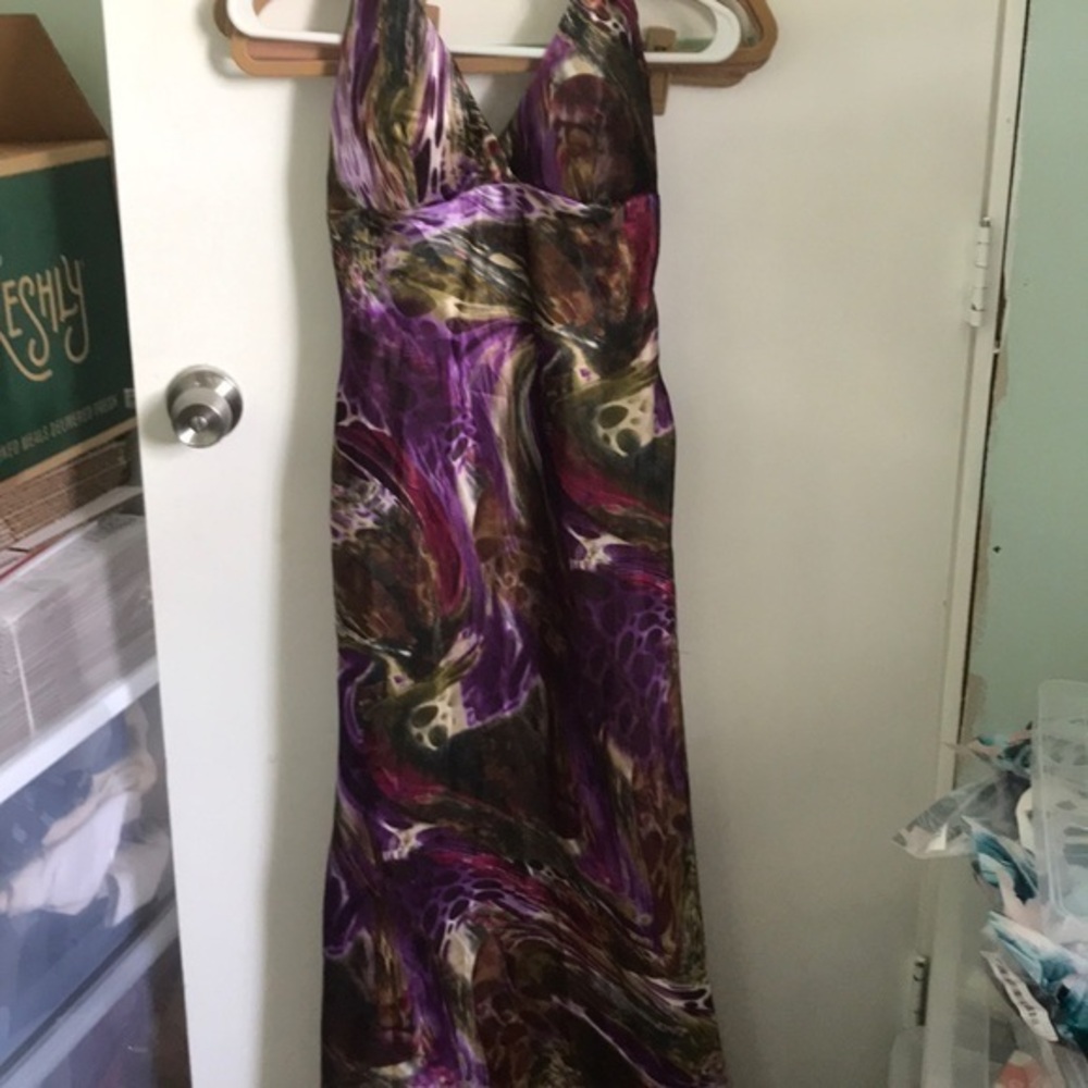 DOTS halter maxi dress